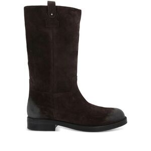CHURCH S Women's Suede Tall Boots with Contrasting Toe Cap Women BROWN